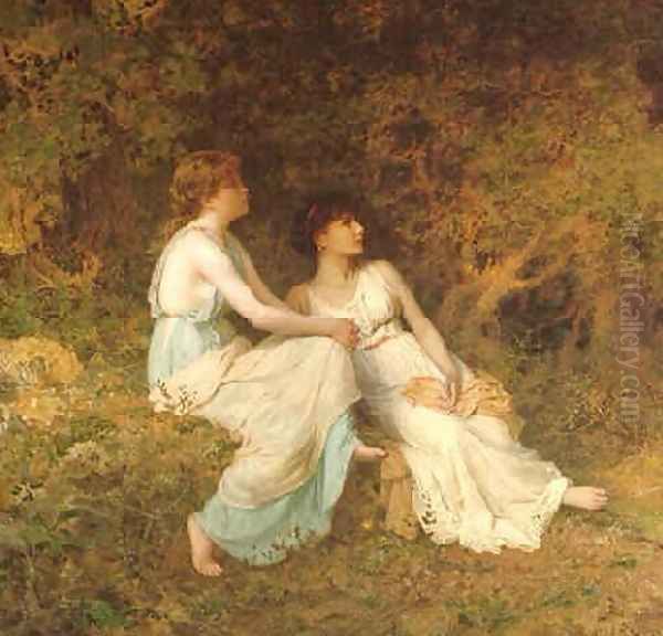 Birdsong Oil Painting by Sophie Gengembre Anderson