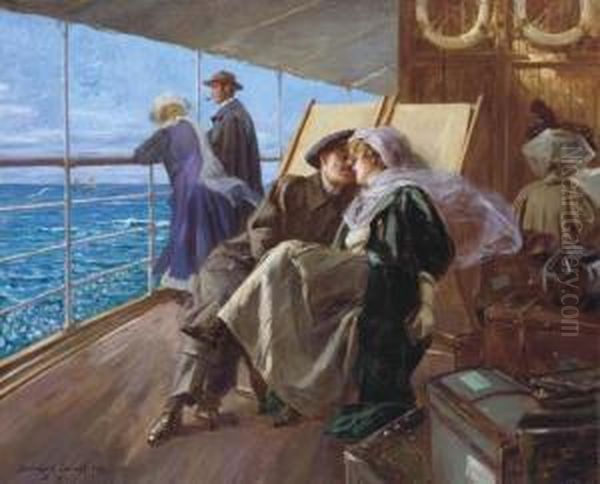 The Honeymoon Cruise Oil Painting by Kornel Spanyik