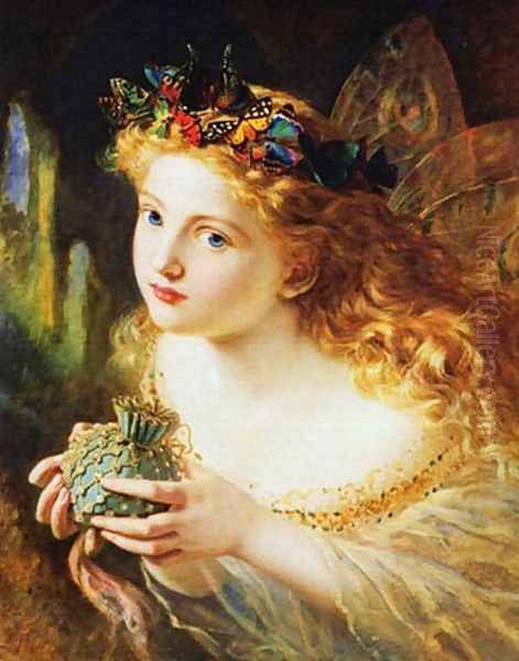 Take the Fair Face of Woman Oil Painting by Sophie Gengembre Anderson