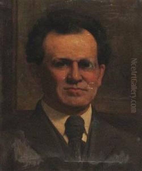 Head And Shoulders Portrait Of Frederick Sullivan Oil Painting by Arthur Waston Sparks