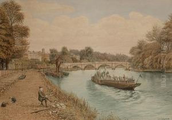 Richmond Bridge Oil Painting by Arthur Waston Sparks