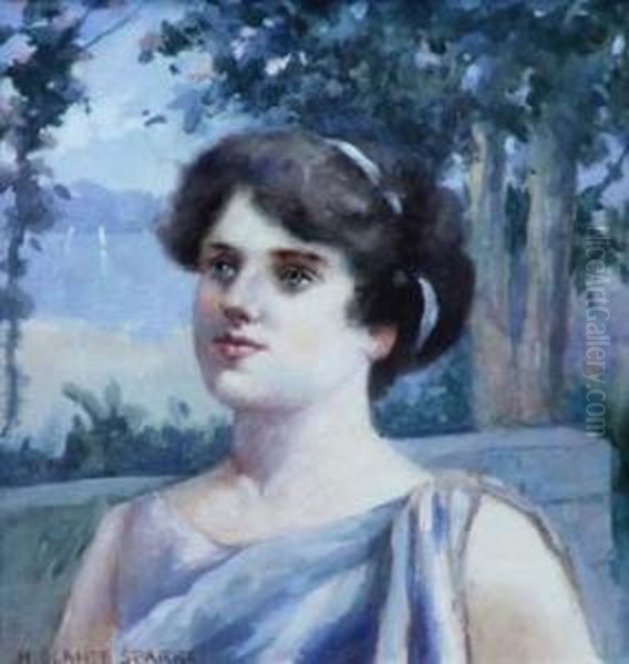 Female Portrait Oil Painting by Herbert Blande Sparks