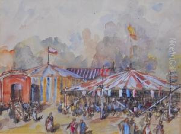 Fairgroundscene Oil Painting by William Sparks