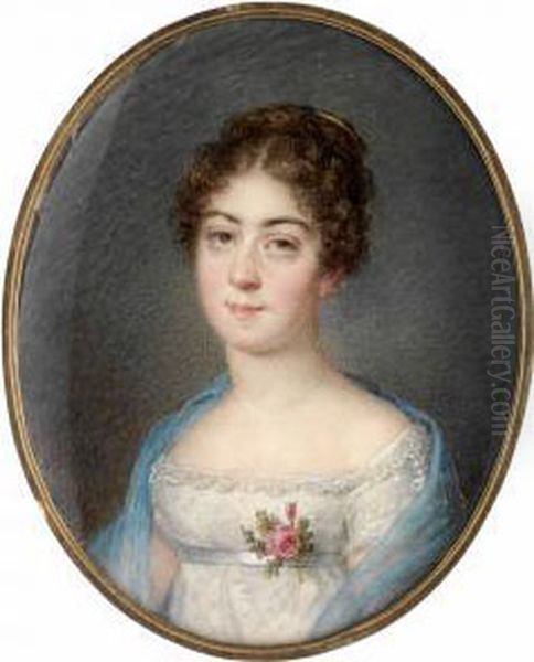 Christina Charlotta Willberg (1805-83) Oil Painting by Lorentz, Lars Svens. Sparrgren