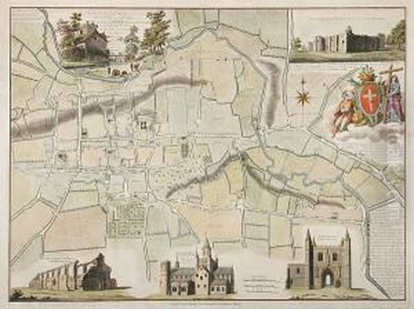 'actual Survey Of The Ancient Town And Borough Of Colchester Oil Painting by Thomas Sparrow