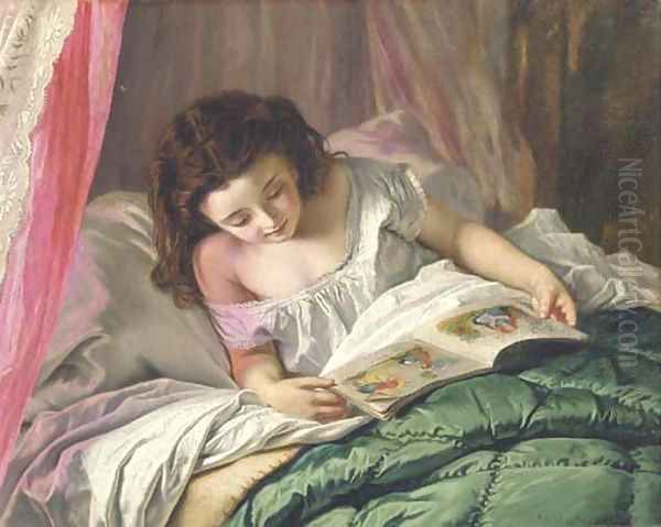 Reading time Oil Painting by Sophie Gengembre Anderson