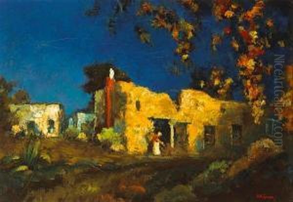 Mexican Village, Near Ensenada Oil Painting by Will Speaks