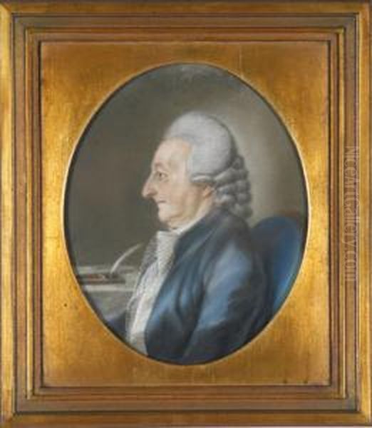 Bildnis Deshofrat Joh. Friedrich Kastner Oil Painting by Ernst Christian Specht