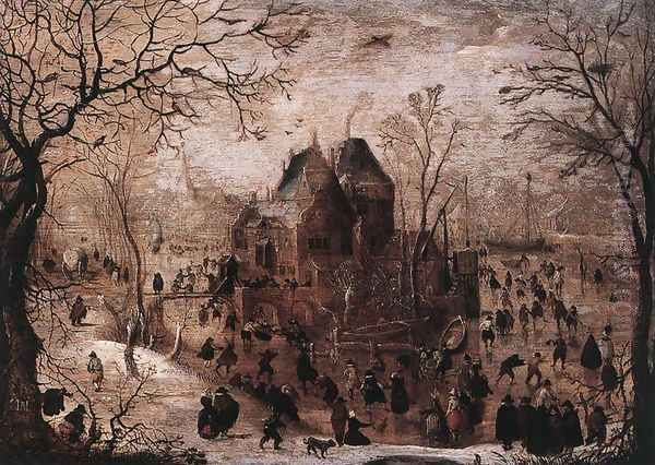 Winter Landscape 1605-10 Oil Painting by Hendrick Avercamp