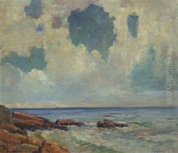 Seaside Clouds Oil Painting by John Adams Spelman