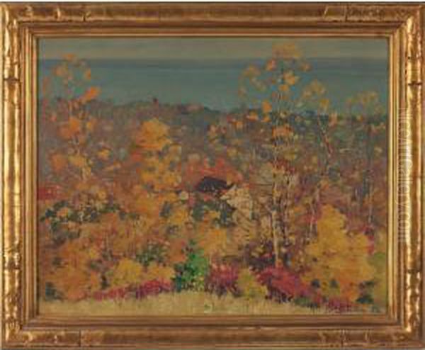 Autumn Landscape Oil Painting by John Adams Spelman