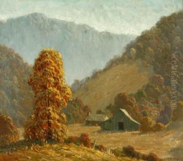 Great Smoky Mountains Landscape Oil Painting by John Adams Spelman