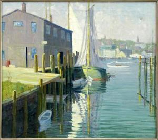 The West End, Nantucket Harbor Oil Painting by John Adams Spelman