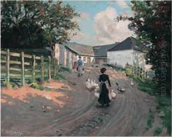 A Galloway Farm Oil Painting by Harry Spence