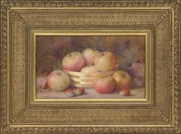 Still Life Of Apples Oil Painting by Percy Fred. Seaton Spence