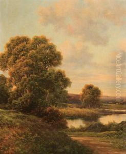 Twilight Landscape Oil Painting by Augustus Spencer