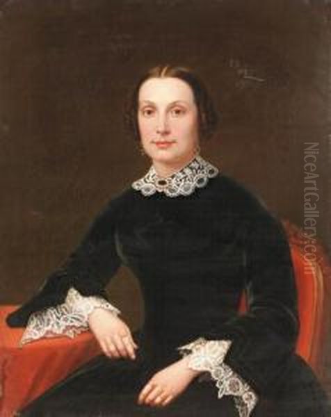 The Lady In Black
Signed And Dated 'painted By F.r. Spencer 1853.' (on Thereverse) Oil Painting by Frederick R. Spencer