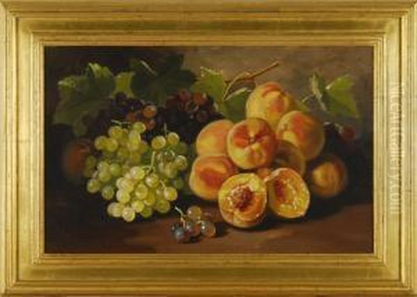 Still Life With Grapes And Peaches Oil Painting by John Clinton Spencer