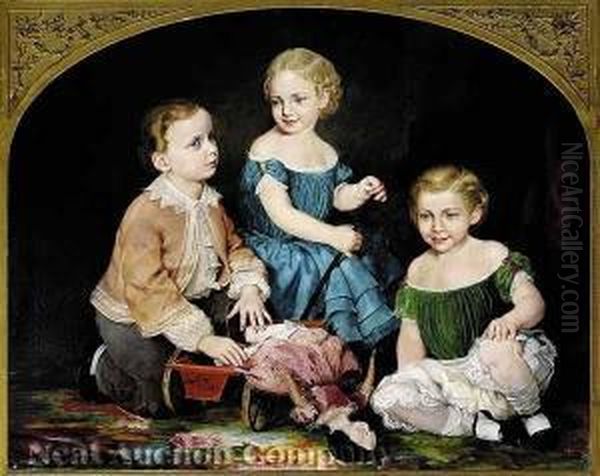 Romeynpierson's Children Oil Painting by Lilly Martin Spencer