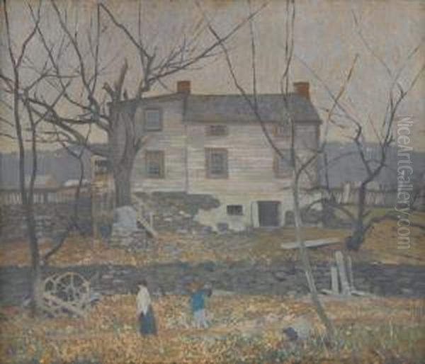 The Gray House Oil Painting by Robert Spencer