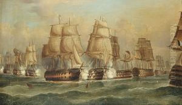 The Battle Of Trafalgar, A Set Of Four, Comprising: (i) The Start Of The Action, With 