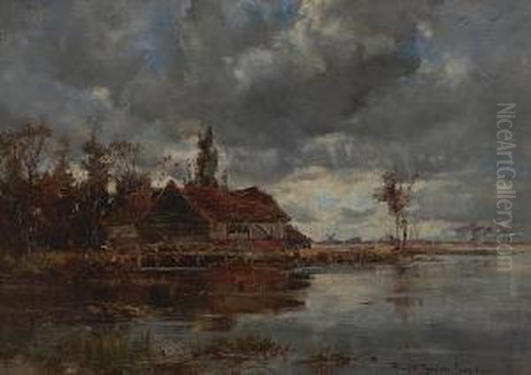 The Old Boathouse Oil Painting by Frank Spenlove Spenlove