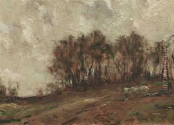 Sheep On A Hillside Oil Painting by Frank Spenlove Spenlove