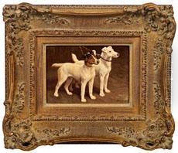 Paar Jack Russell Terrier Oil Painting by Heinrich Sperling