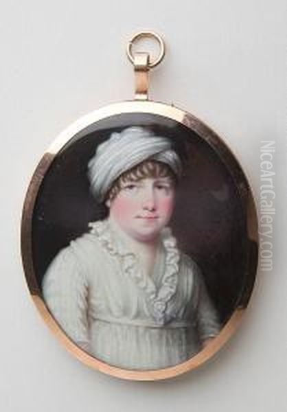 Portrait Miniature Of Eliza Arthur Oil Painting by Henry Spicer