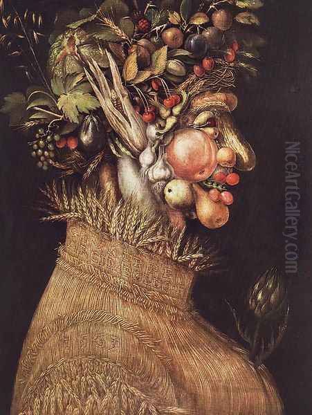 Summer 1563 Oil Painting by Giuseppe Arcimboldo