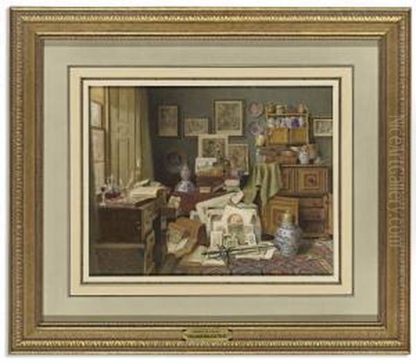 A Corner Of The Study Oil Painting by Benjamin Walter Spiers