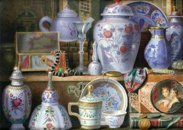 A Corner Of The Old Curiosity Shop Oil Painting by Benjamin Walter Spiers