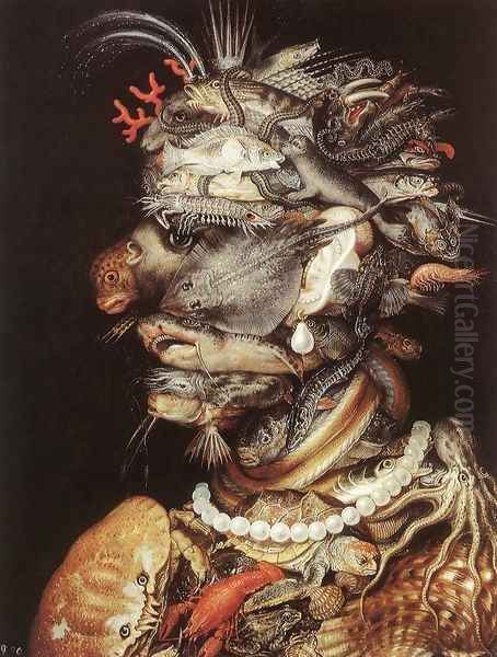 The Water The Water 1563-64 Oil Painting by Giuseppe Arcimboldo