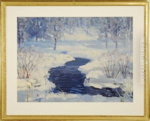 Winter Landscape Oil Painting by Harry Spiers