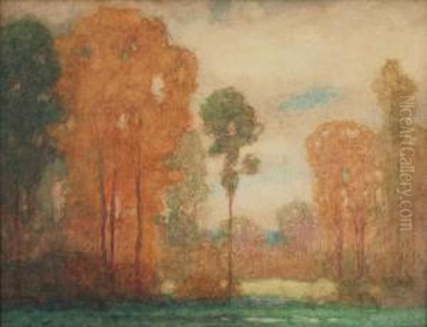 Early Autumn Oil Painting by Harry Spiers