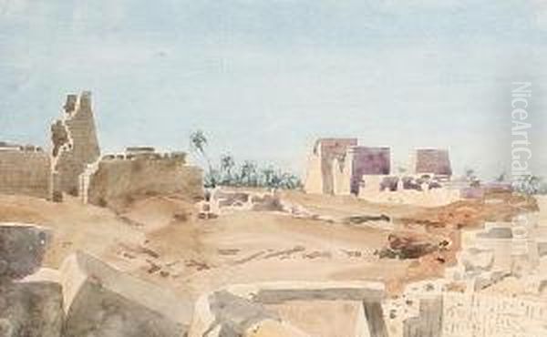 View Of Karnac, Thebes Oil Painting by Richard Phene Spiers