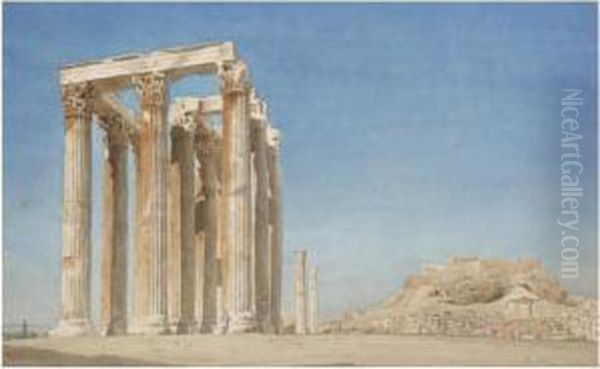 Athens, With The Acropolis Beyond Oil Painting by Richard Phene Spiers