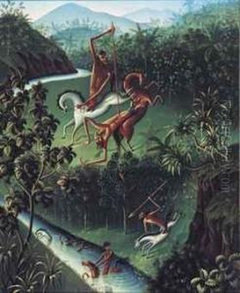 Balinesische Legende (balinese Legend) Oil Painting by Walter Spies