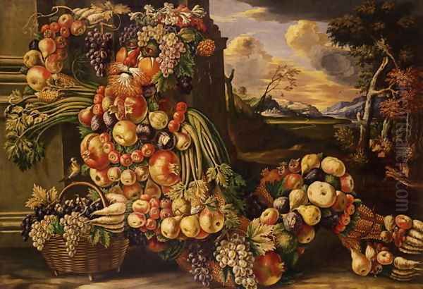 Seated Figure of Summer 1573 Oil Painting by Giuseppe Arcimboldo