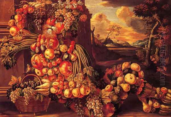 Summer Oil Painting by Giuseppe Arcimboldo