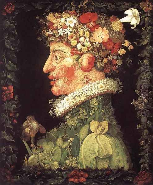 Spring 1573 Oil Painting by Giuseppe Arcimboldo