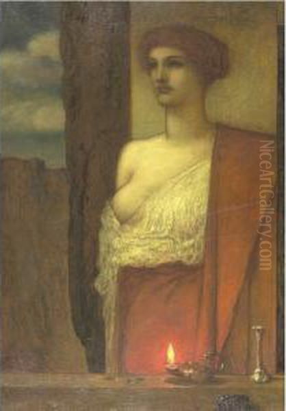 Persephone Oil Painting by Walter E. Spindler