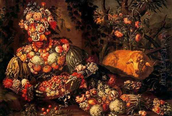 The Spring 5 Oil Painting by Giuseppe Arcimboldo