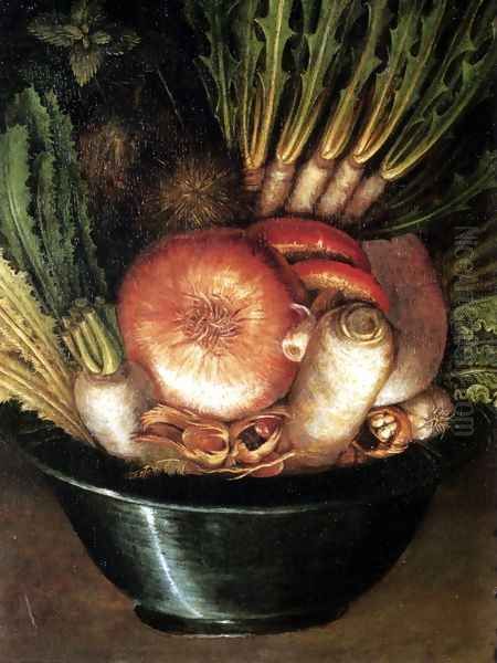 Vegetables upsidedown Oil Painting by Giuseppe Arcimboldo