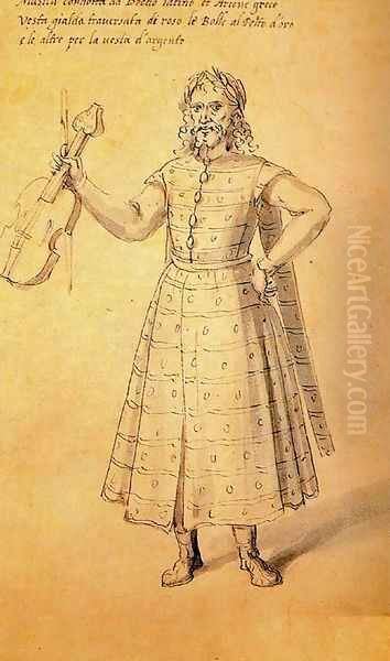 Design of a dress for Music Oil Painting by Giuseppe Arcimboldo