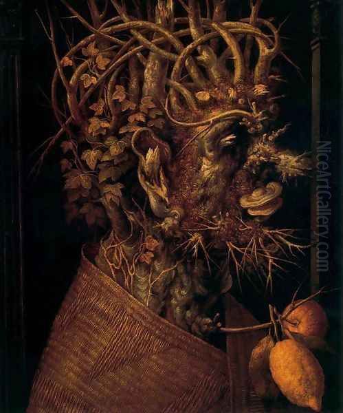 The Winter 5 Oil Painting by Giuseppe Arcimboldo