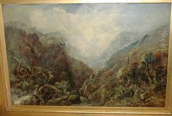 A Wild Part Of North Wales Oil Painting by John Swinton Spooner