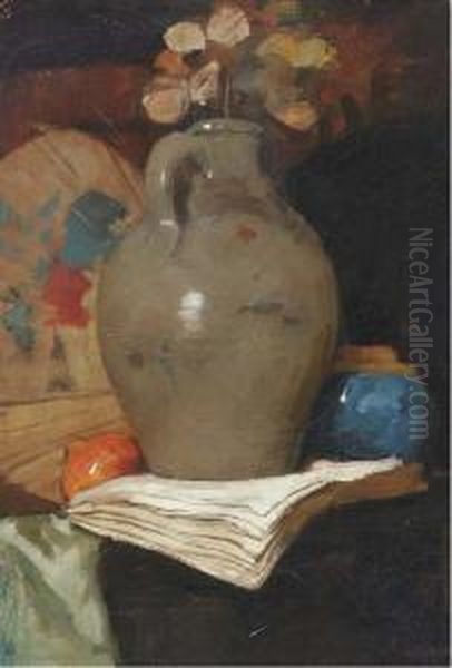 Judaspenning In A Jug Oil Painting by Cornelis Spoor