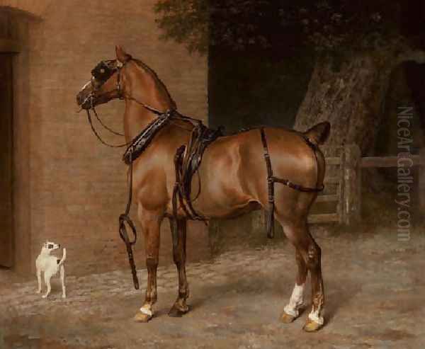 A Carriage Horse Oil Painting by Jacques Laurent Agasse