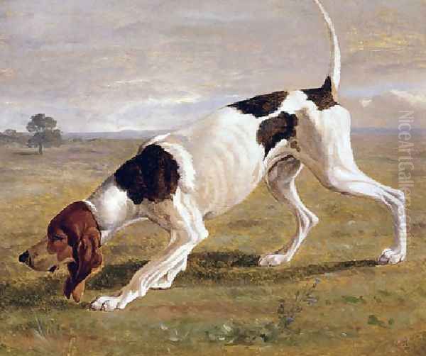 A Pointer In A Landscape Oil Painting by Jacques Laurent Agasse